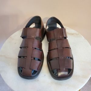 To Boot New York Brown Leather Sandals